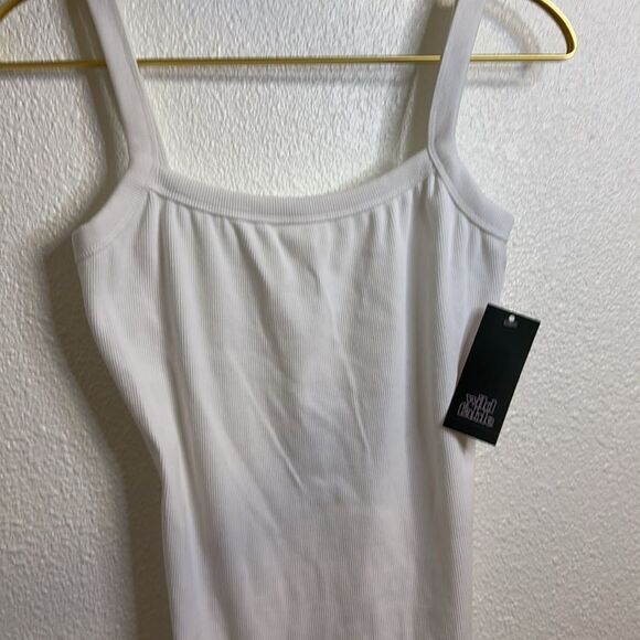 NWT- Wild Fable- white ribbed, body con casual dress with low back-size XS - Picture 2 of 7